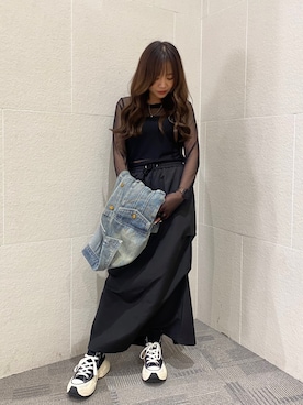 「ANAP（アナップ）のアイテム」を使った、Hazukiさん（骨格ストレート・レディース・155cm）の春コーディネート