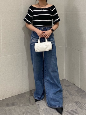 「ANAP（アナップ）のアイテム」を使った、Hazukiさん（レディース・155cm）の夏コーディネート