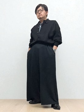 「アイテム（ポロシャツ）」を使った、テツロウ+さん（メンズ・165cm）の秋コーディネート