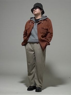 「アイテム（その他アウター）」を使った、テツロウ+さん（メンズ・165cm）の秋コーディネート
