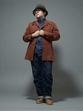 「アイテム（その他アウター）」を使った、テツロウ+さん（メンズ・165cm）の秋コーディネート