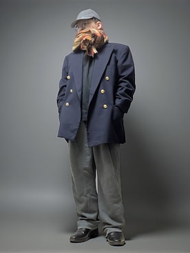 「アイテム（スウェットパンツ）」を使った、テツロウ+さん（メンズ・165cm）の冬コーディネート