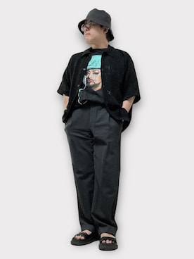 「MUJI Labo（ムジラボ）のアイテム」を使った、テツロウ+さん（メンズ・165cm）の夏コーディネート