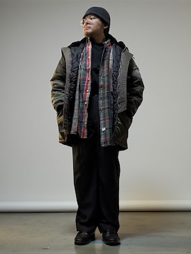 「アイテム（ミリタリージャケット）」を使った、テツロウ+さん（メンズ・165cm）の秋コーディネート