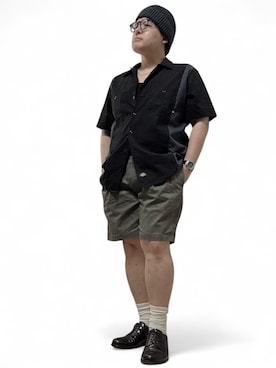 「アイテム（ニットキャップ/ビーニー）」を使った、テツロウ+さん（メンズ・165cm）の夏コーディネート