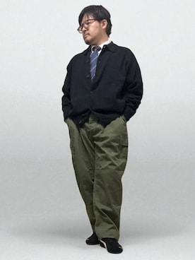 「アイテム（ネクタイ）」を使った、テツロウ+さん（メンズ・165cm）の秋コーディネート
