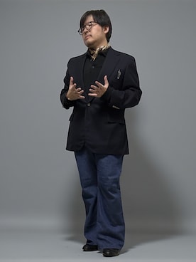 「アイテム（ポロシャツ）」を使った、テツロウ+さん（メンズ・165cm）の秋コーディネート