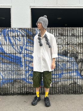 「アイテム（ニットキャップ/ビーニー）」を使った、takatoさん（メンズ・170cm・20代）の秋コーディネート