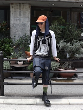 「アイテム（キャップ）」を使った、takatoさん（メンズ・170cm・20代）の夏コーディネート