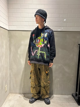 「アイテム（ニットキャップ/ビーニー）」を使った、takatoさん（メンズ・170cm・20代）の秋コーディネート