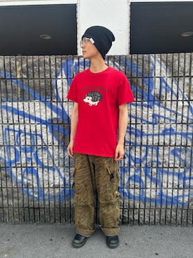 「アイテム（ニットキャップ/ビーニー）」を使った、takatoさん（メンズ・170cm・20代）の夏コーディネート
