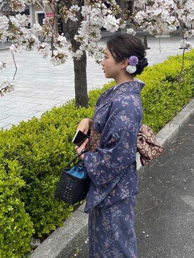 「フォロー、イイネ、お気に入り登録お願いします♡」｜「アイテム（水着/着物・浴衣）」を使った、sshuuさん（レディース・154cm）の夏コーディネート