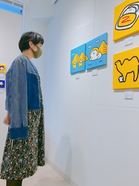 「MARTIN MARGIELA（マルタンマルジェラ）のアイテム（ジャケット/アウター）」を使った、🦆なこ🦆さん（レディース・160cm）の夏コーディネート