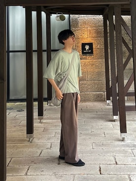 「act'm（アクトム）のアイテム」を使った、Muさん（メンズ・182cm）の夏コーディネート