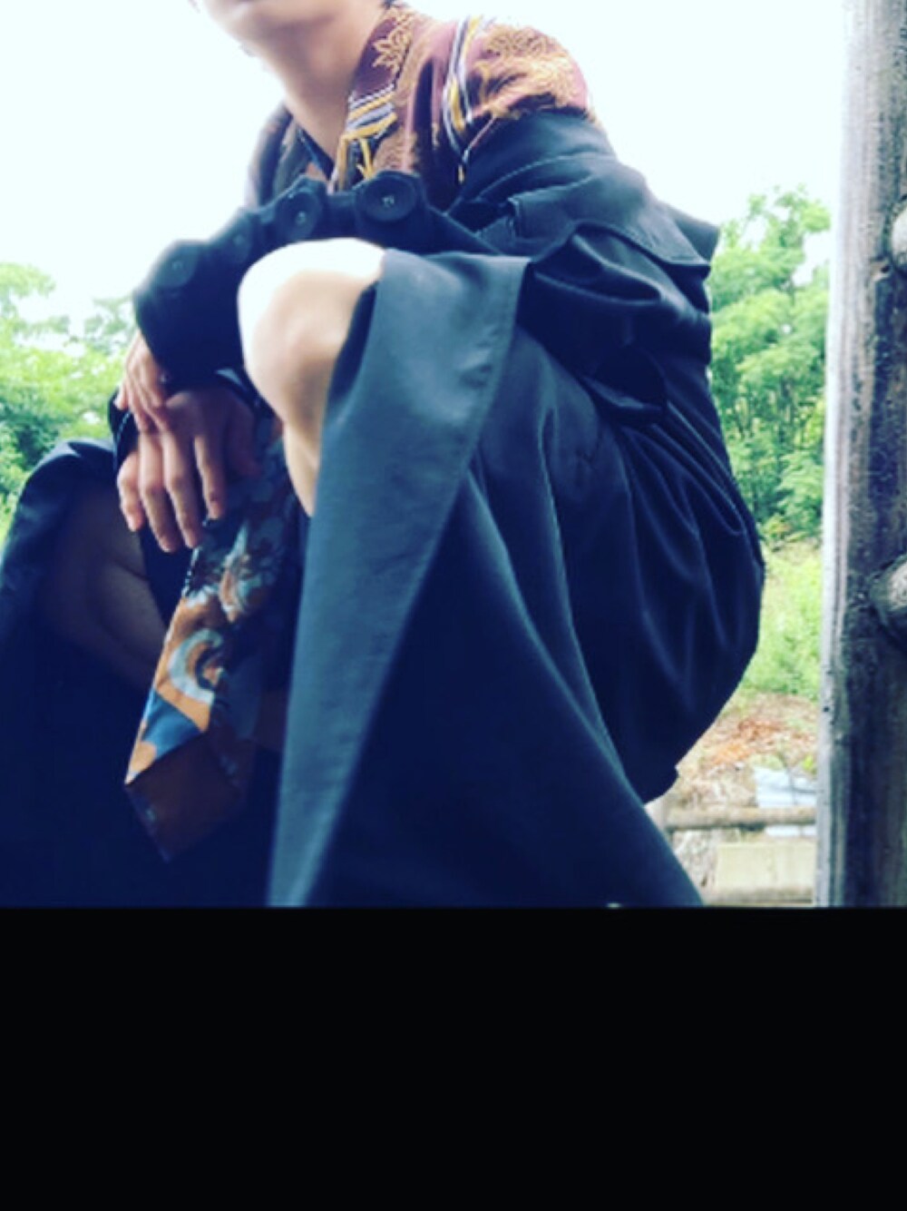「yohji yamamoto pour homme、driesvannoten、大人カジュアル、alyx、BED J.W FORD、Random Identities、ootd、高校生、モード」｜「Yohji Yamamoto POUR HOMMEのアイテム（ステンカラーコート、ブラック系）」を使った、wサメ握り一貫さん（メンズ・178cm）の夏コーディネートの1枚目の写真