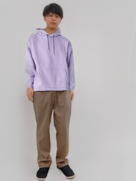 パーカー パープル系 を使ったメンズ人気ファッションコーディネート Wear
