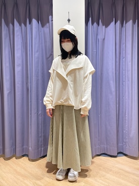「Samansa Mos2 blue（サマンサモスモスブルー）のアイテム（キャップ）」を使った、たうさん（レディース・153cm）の冬コーディネート