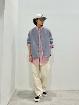 「JOURNAL STANDARD relume（ジャーナルスタンダード　レリューム）のアイテム（帽子）」を使った、kobaさん（メンズ・170cm）の春コーディネート