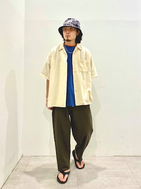 「PENDLETON（ペンドルトン）のアイテム（トップス）」を使った、kobaさん（メンズ・170cm）の夏コーディネート