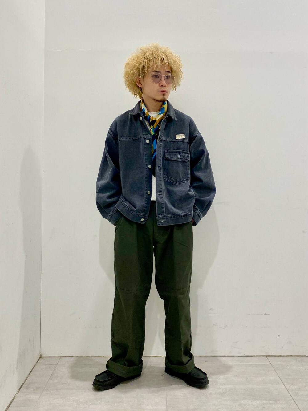 ビッグシルエットシンチバックデザインデニムジャケット MONO