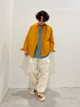 「JOURNAL STANDARD relume（ジャーナルスタンダード　レリューム）のアイテム（カーゴパンツ）」を使った、kobaさん（メンズ・170cm）の春コーディネート