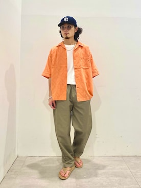 「アイテム（シャツ/ブラウス）」を使った、kobaさん（メンズ・170cm）の夏コーディネート