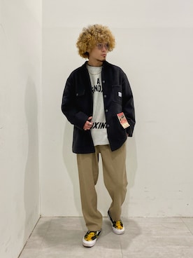 「JOURNAL STANDARD relume（ジャーナルスタンダード　レリューム）のアイテム（カバーオール）」を使った、kobaさん（メンズ・170cm）の秋コーディネート