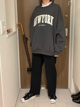 「JUNRED（ジュンレッド）のアイテム」を使った、きゃんさん（レディース・163cm）の冬コーディネート