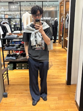 「Wrangler（ラングラー）のアイテム（パンツ）」を使った、ハルさん（メンズ・183cm）の春コーディネート