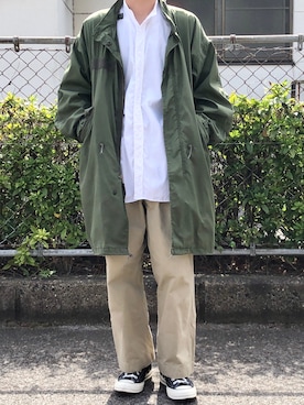 「フランス軍」｜「アイテム（その他アウター）」を使った、マッ缶さん（メンズ・168cm）の秋コーディネート