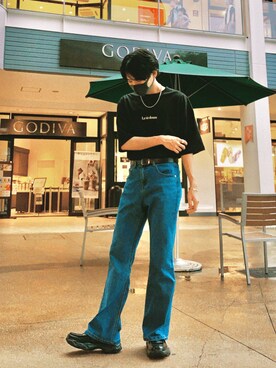 「G.O.C（ジーオーシー）のアイテム（デニムパンツ）」を使った、じゅんさん（メンズ・170cm）の秋コーディネート