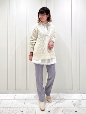 「インディヴィ」｜「アイテム（ブーツ）」を使った、kanaさん（レディース・159cm）の秋コーディネート