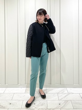 「インディヴィ」｜「アイテム（ブルゾン）」を使った、kanaさん（レディース・159cm）の冬コーディネート