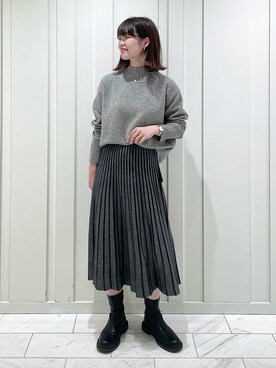 「ゆるニット」｜「アイテム（その他）」を使った、kanaさん（レディース・159cm）の冬コーディネート