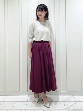 「ラメニット」｜「アイテム（その他）」を使った、kanaさん（レディース・159cm）の夏コーディネート