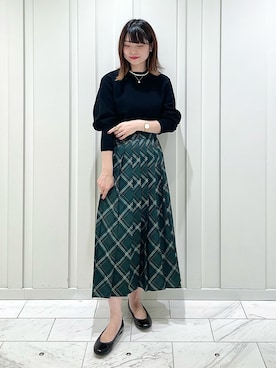 「ママファッション」｜「アイテム（セットアップ）」を使った、kanaさん（レディース・159cm）の秋コーディネート