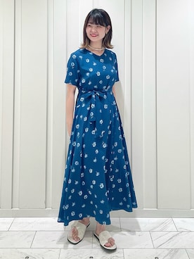 「フラワープリント」｜「アイテム（その他）」を使った、kanaさん（レディース・159cm）の夏コーディネート