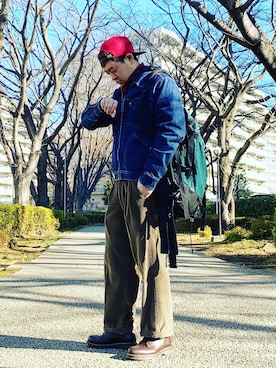 「ドクターマーチン3ホール」｜「アイテム（ジャケット/アウター）」を使った、joeさん（メンズ・177cm）の冬コーディネート