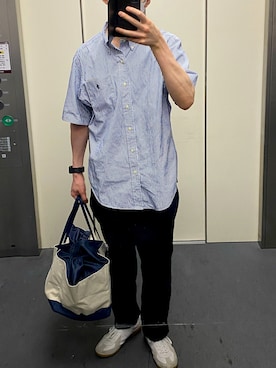 「ラルフローレンシャツ」｜うっしーさん（メンズ・172cm）の夏コーディネート