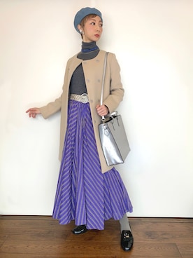 「ing（イング）のアイテム」を使った、Nickyさん（レディース・166cm）の冬コーディネート