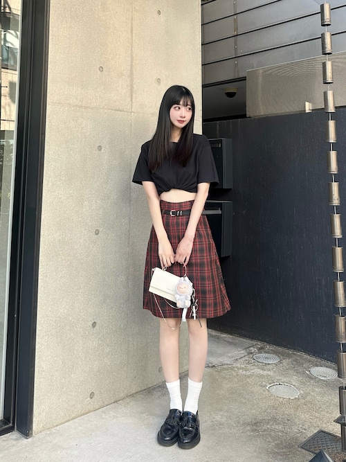 Chick スカート Gingham Check Skirt with Belt / ベルト付き