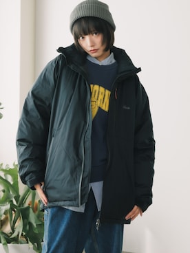 「アイテム（ダウンジャケット/コート）」を使った、桃さん（レディース・164cm）の秋コーディネート