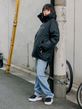 「アイテム（ダウンジャケット/コート）」を使った、桃さん（レディース・164cm・20代）の秋コーディネート