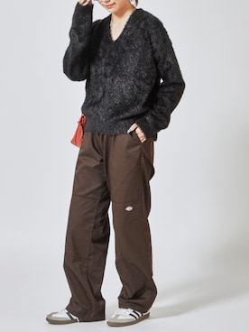 「アイテム（チノパンツ）」を使った、桃さん（レディース・164cm）の秋コーディネート