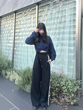 「アイテム（スウェットパンツ）」を使った、桃さん（レディース・164cm・20代）の夏コーディネート