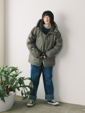 「アイテム（ダウンジャケット/コート）」を使った、桃さん（レディース・164cm）の秋コーディネート