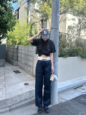 「Dr. Martens（ドクターマーチン）のアイテム」を使った、桃さん（レディース・164cm）の夏コーディネート