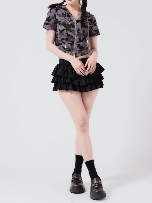 セール】Tiered Frilled Miniskirt /ティアード フリル ミニ