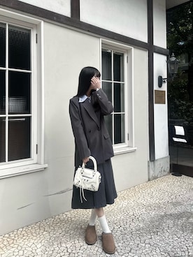 「大人ガーリー」｜桃さん（レディース・164cm）の冬コーディネート