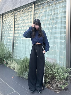 「アイテム（スウェットパンツ）」を使った、桃さん（レディース・164cm・20代）の夏コーディネート